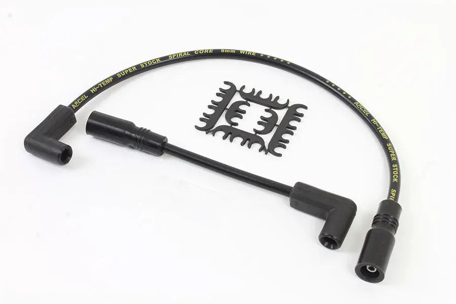 Accel 8mm S/S Spiral Core Ignition Wire Set Black for Harley Davidson FXD (Part Number 171097-K) by Accel