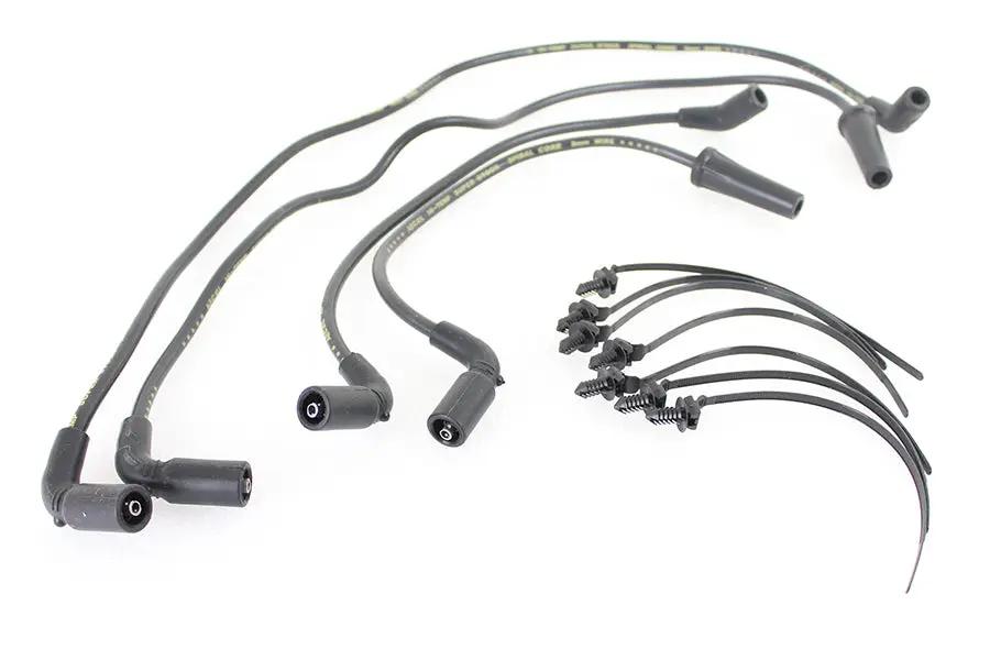 Accel 8mm S/S Spiral Core Ignition Wire Set Black for Harley Davidson FLT (Part #171116-K) by Accel
