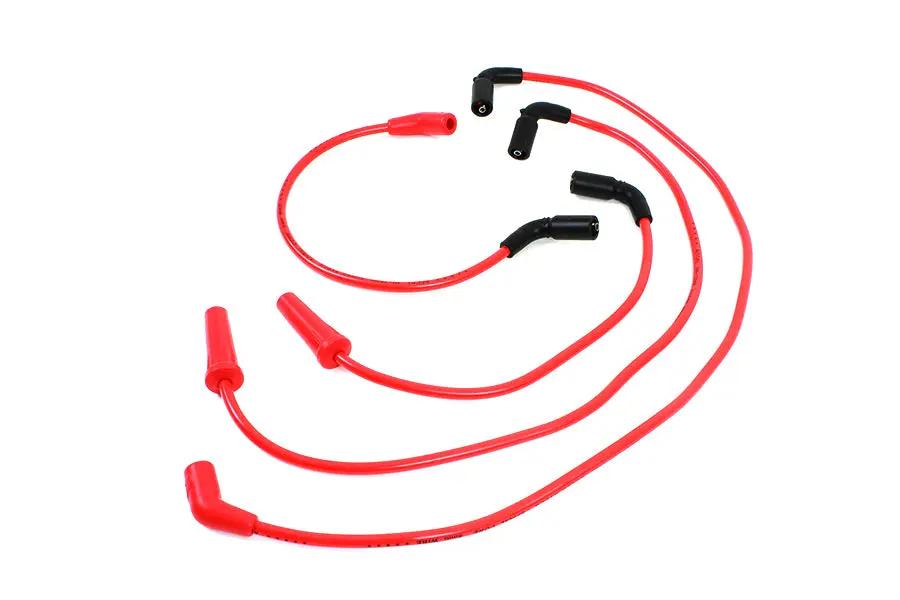 Accel 8mm S/S Spiral Core Ignition Wire Set in Red for Harley Davidson FLT (Part No. 171116-R) by Accel