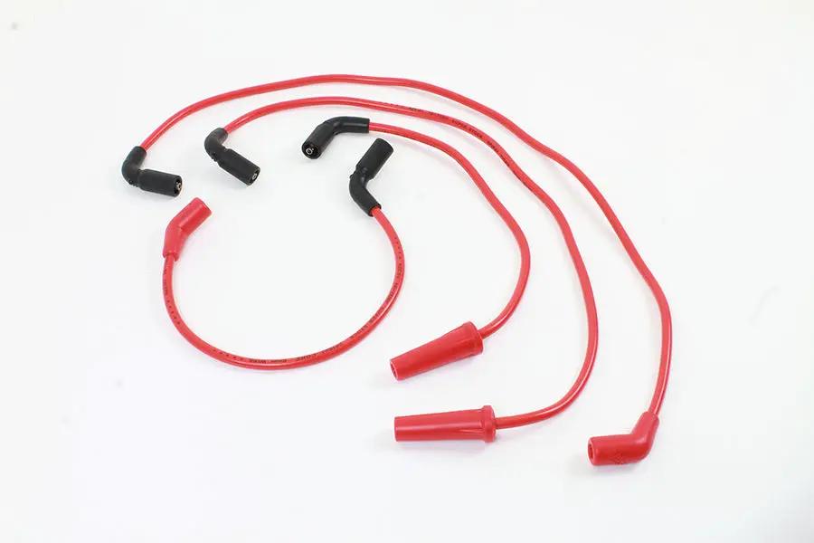 Accel 8mm S/S Spiral Core Ignition Wire Set in Red for Harley Davidson FLT (Part No. 171116-R) by Accel