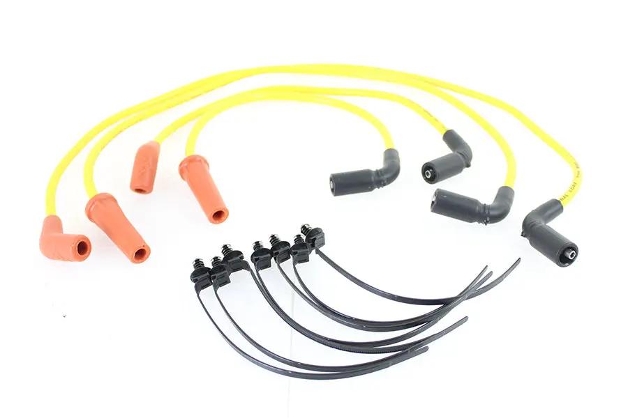 Accel 8mm S/S Spiral Core Ignition Wire Set Yellow for Harley Davidson FLT by Accel