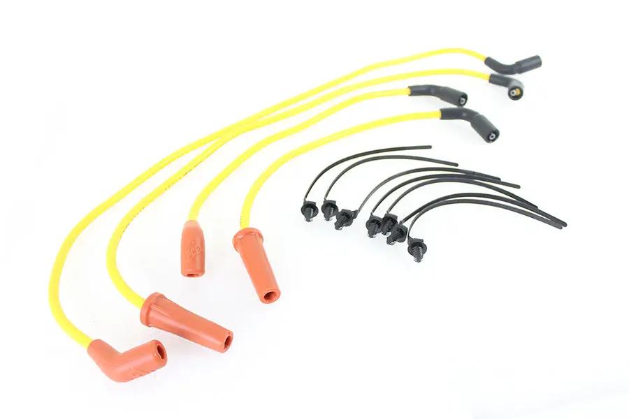 Accel 8mm S/S Spiral Core Ignition Wire Set Yellow for Harley Davidson FLT by Accel