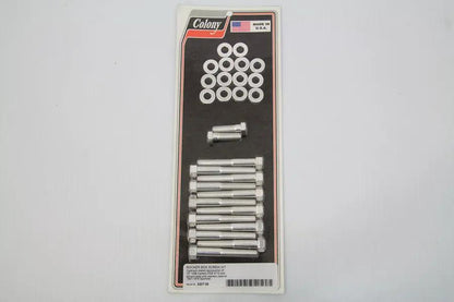 Colony Cadmium Rocker Box Screw Kit for Harley Davidson XL Models by Colony
