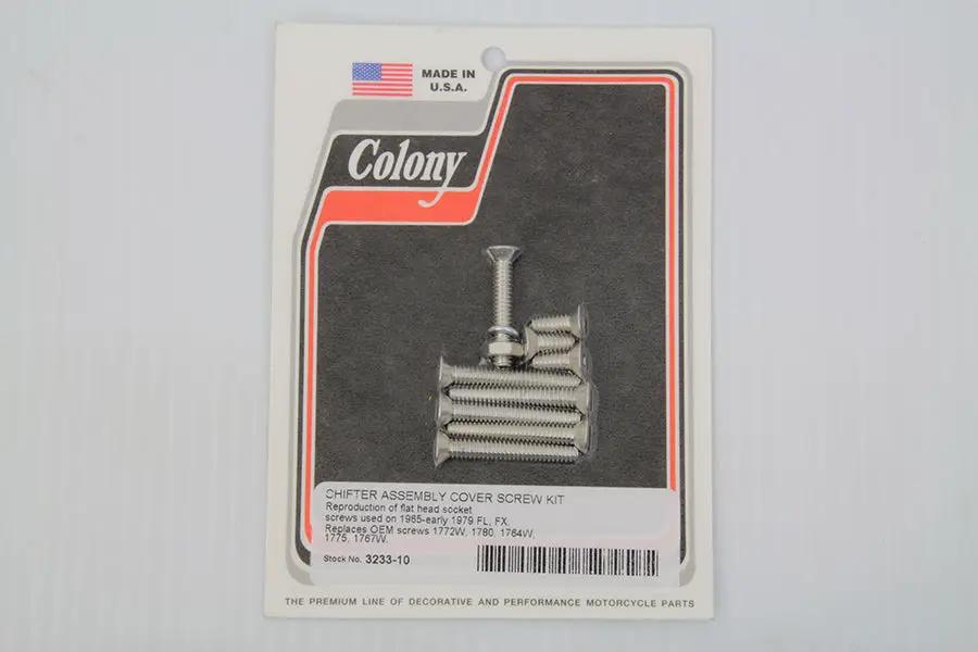 Colony Shifter Assembly Cover Screw Kit for Harley Davidson FL Models by Colony
