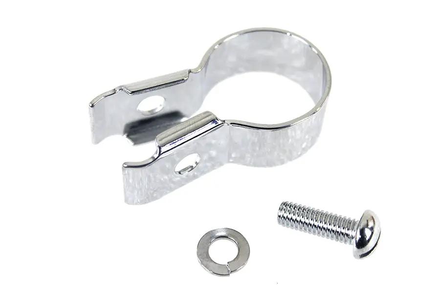 Colony Chrome Plated Front Brake Cable Handlebar Clip for Harley Davidson FL and W Models by Colony