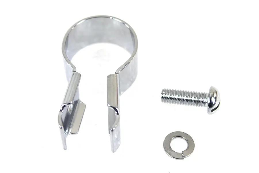 Colony Chrome Plated Front Brake Cable Handlebar Clip for Harley Davidson FL and W Models by Colony