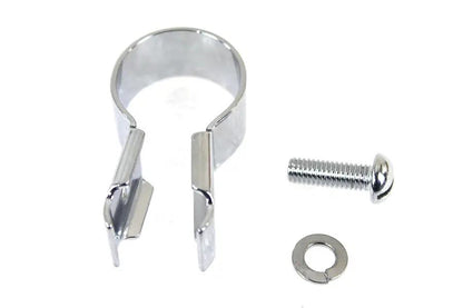 Colony Chrome Plated Front Brake Cable Handlebar Clip for Harley Davidson FL and W Models by Colony