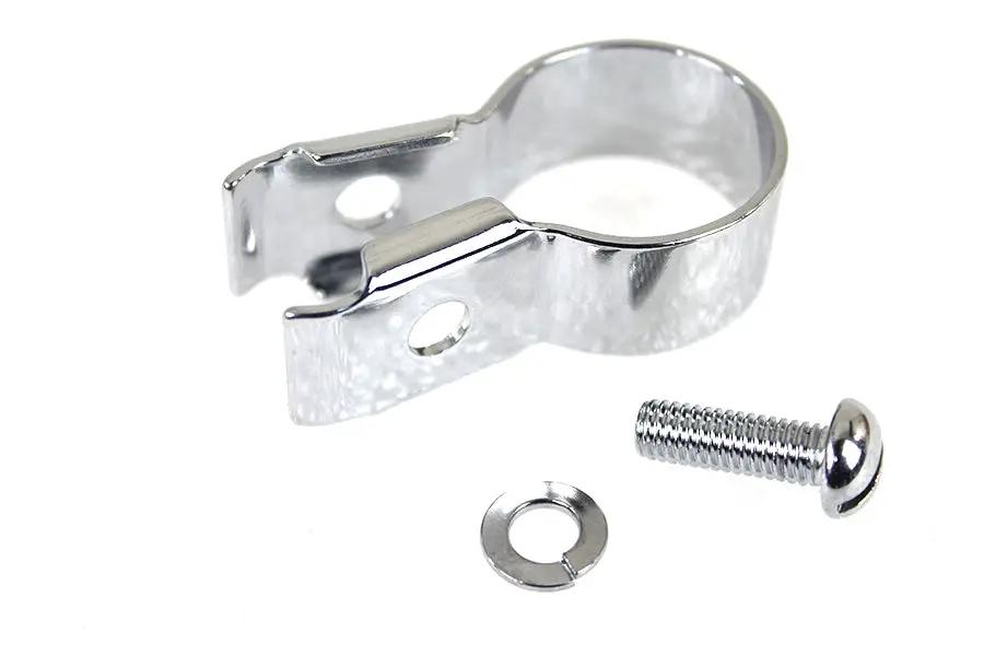 Colony Chrome Plated Front Brake Cable Handlebar Clip for Harley Davidson FL and W Models by Colony