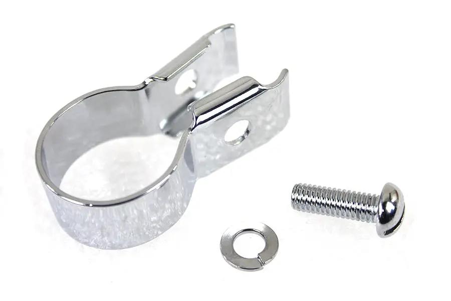Colony Chrome Plated Front Brake Cable Handlebar Clip for Harley Davidson FL and W Models by Colony