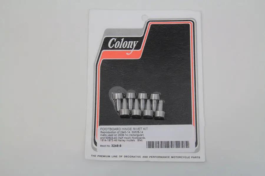 Colony Footboard Hinge Rivet Kit for Harley Davidson W Models by Colony