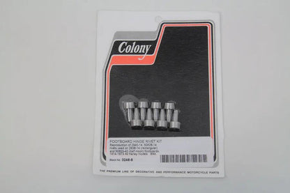 Colony Footboard Hinge Rivet Kit for Harley Davidson W Models by Colony