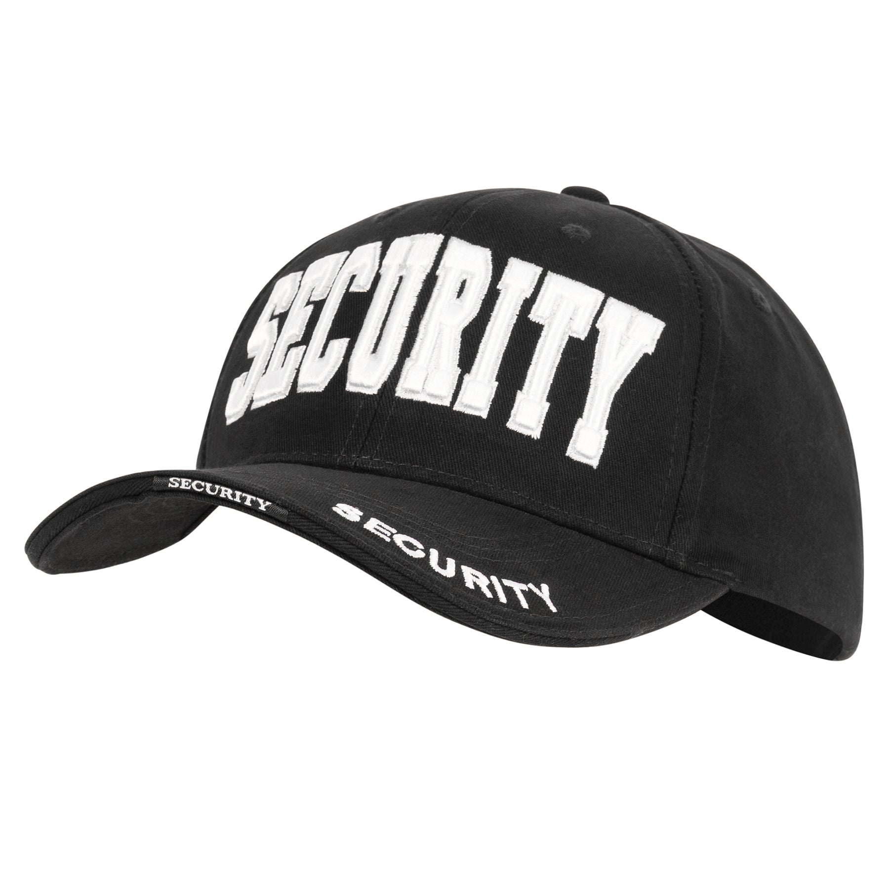 Rothco Security Deluxe Low Profile Cap Black / White - Comfortable & Durable Headwear for Security and Outdoor Activities