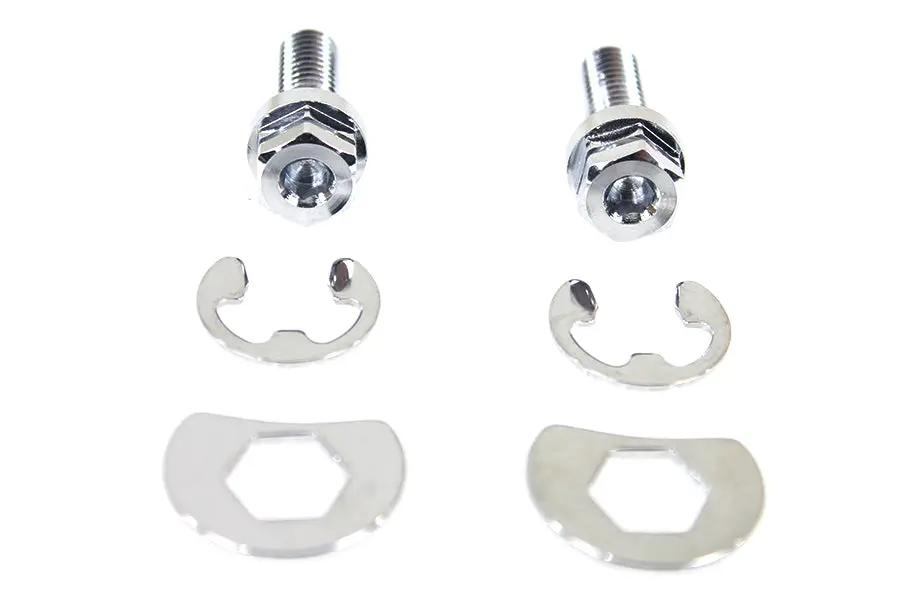 Colony Exhaust Pipe Locking Bolt Mounting Kit Chrome for Harley Davidson FL Models by Colony