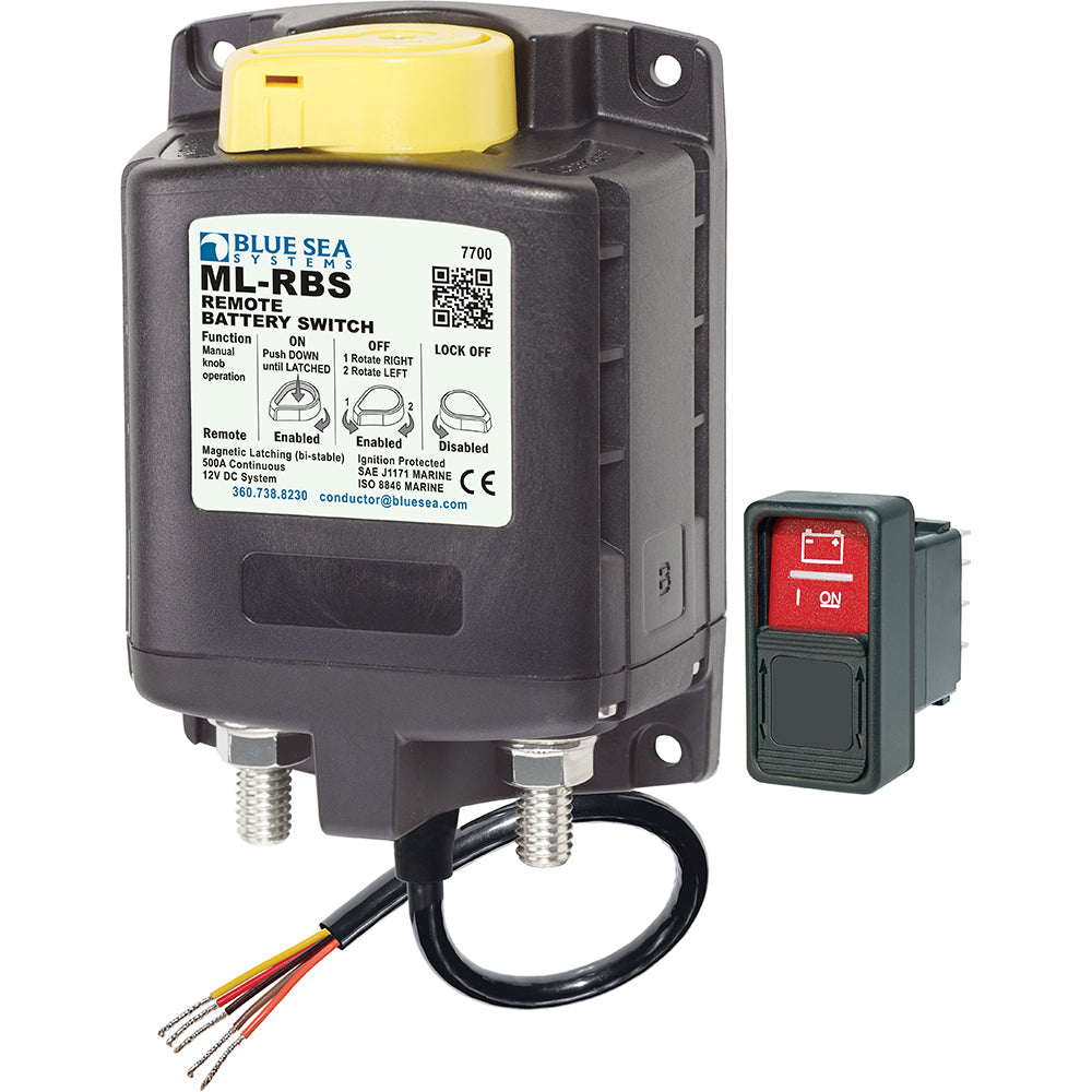 Blue Sea Systems 7700 ML-Series Remote Battery Switch with Manual Control, 12VDC
