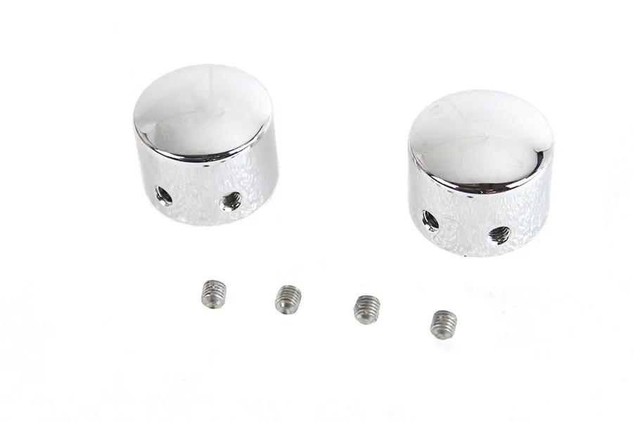 Colony Domed Front Axle Cover Set Chrome Plated for Harley Davidson FLSTS by Colony