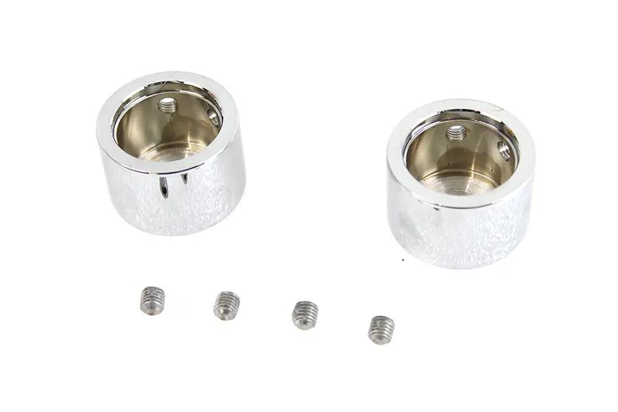 Colony Domed Front Axle Cover Set Chrome Plated for Harley Davidson FLSTS by Colony