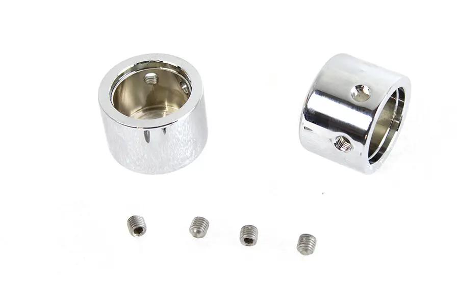Colony Domed Front Axle Cover Set Chrome Plated for Harley Davidson FLSTS by Colony