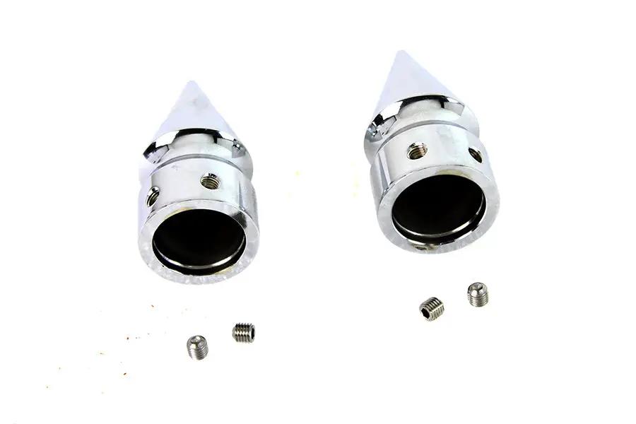 Colony Front Axle Cover Set Pike Style Chrome Plated for Harley Davidson FLSTS by Colony
