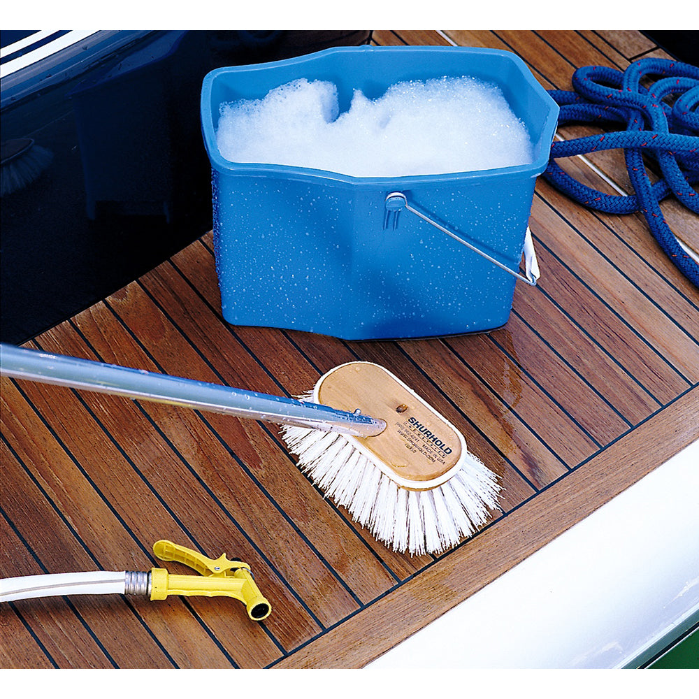 Shurhold 6-Inch Polypropylene Stiff Bristle Deck Brush with Angled Head - Part 950