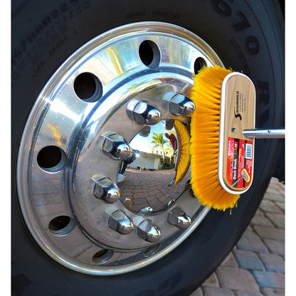 Shurhold 6-inch Polystyrene Soft Bristles Deck Brush for Marine and Boat Maintenance