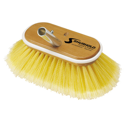 Shurhold 6-inch Polystyrene Soft Bristles Deck Brush for Marine and Boat Maintenance
