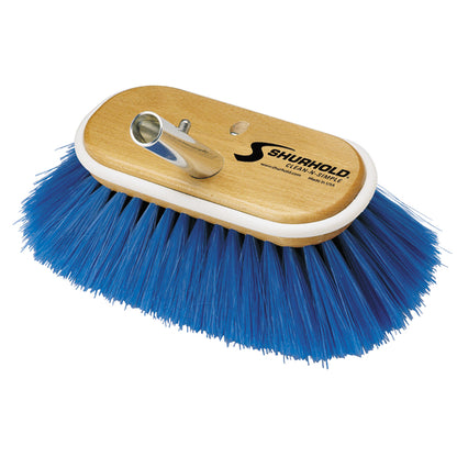 Shurhold 6-inch Nylon Extra Soft Bristles Deck Brush with Angled Head