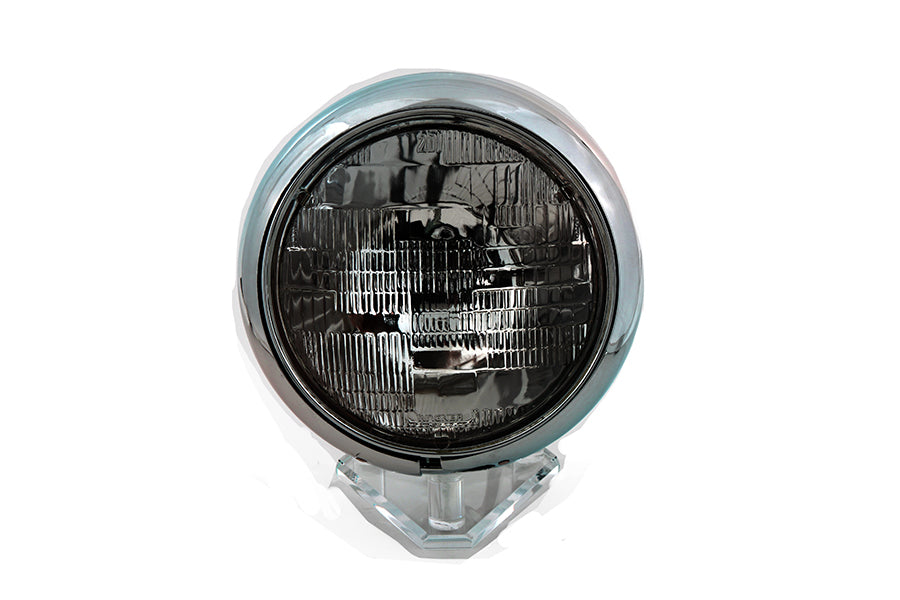 Wyatt Gatling 7 Inch Round Headlamp 12 Volt for Harley Davidson FLH Models