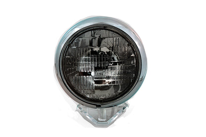 Wyatt Gatling 7 Inch Round Headlamp 12 Volt for Harley Davidson FLH Models