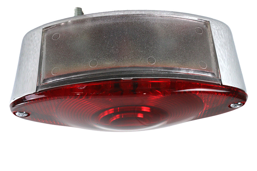 Wyatt Gatling Part 71730B Chrome Tail Lamp Cateye Style – Decorative Show Use Only