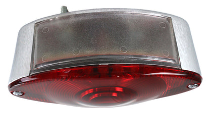 Wyatt Gatling Part 71730B Chrome Tail Lamp Cateye Style – Decorative Show Use Only