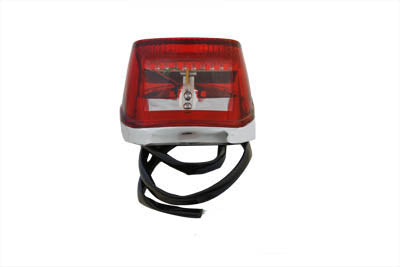 Wyatt Gatling 12-0019LED Chrome LED Tail Lamp for Harley Davidson FX (1973-1982)