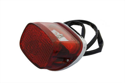 Wyatt Gatling 12-0019LED Chrome LED Tail Lamp for Harley Davidson FX (1973-1982)