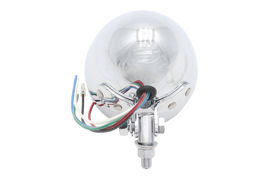 Wyatt Gatling 4 Inch Round Headlamp 12 Volt Chrome - Model 20-6011PA