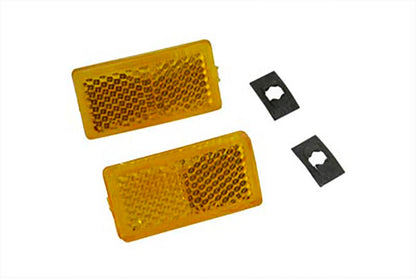 V-Twin Amber Reflector Set for Harley Davidson FL (1969-1971)