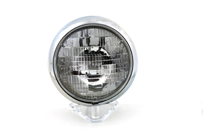 Wyatt Gatling 6 Volt 7 Inch Round Sealed Beam Headlamp Assembly for Harley Davidson FL Models