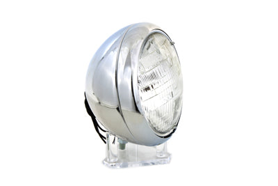 Wyatt Gatling 6 Volt 7 Inch Round Sealed Beam Headlamp Assembly for Harley Davidson FL Models