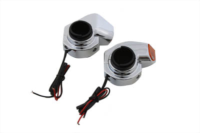 Wyatt Gatling Chrome Front Turn Signal Marker Lamp Set (Part No. 20-6060)