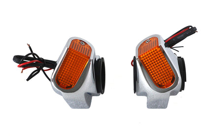 Wyatt Gatling Chrome Front Turn Signal Marker Lamp Set (Part No. 20-6060)