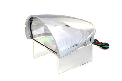 Wyatt Gatling 5-3/4 Inch Half Moon Headlamp Chrome Billet - Part TL001