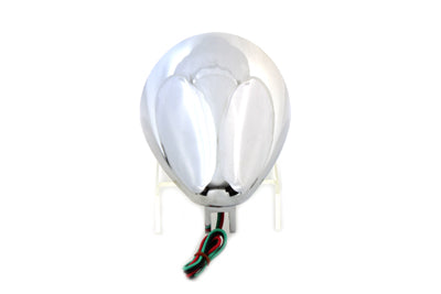 Wyatt Gatling 5-3/4 Inch Half Moon Headlamp Chrome Billet - Part TL001