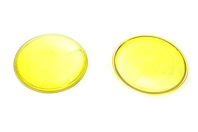 Wyatt Gatling Amber Glass Spotlamp Lens Set for Harley Davidson 1938-1947