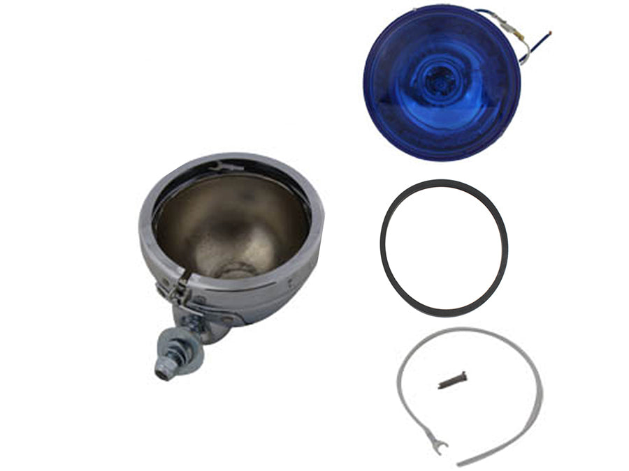 V-Twin Blue Pursuit Spotlamp Kit for Harley Davidson FL (1964-1973)