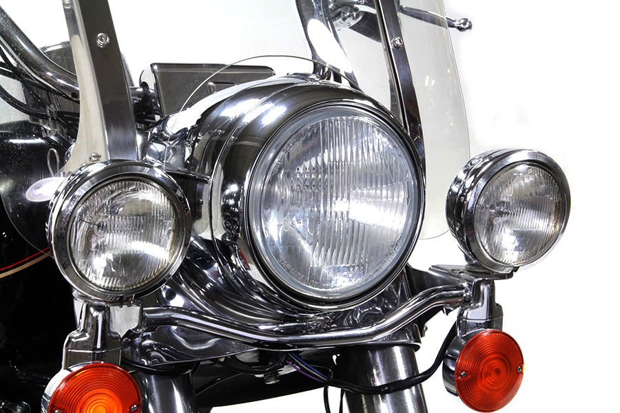 Wyatt Gatling Chrome Contoured 7 inch Headlamp Rim for Harley Davidson FLT Models