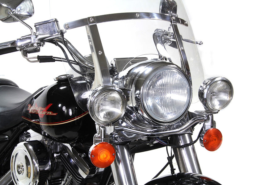 Wyatt Gatling Chrome Contoured 7 inch Headlamp Rim for Harley Davidson FLT Models