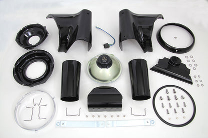 Wyatt Gatling Black 7 Inch Headlamp Cowl Kit for Harley Davidson Softail and Fat Boy Models