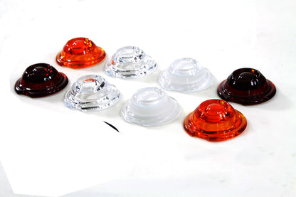 V-Twin Guide Bullet Marker Lamp Lens Set for Harley Davidson FL 1948-1957