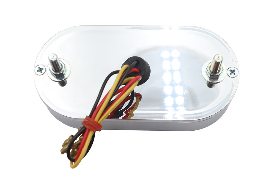 Wyatt Gatling Chrome Maltese Tail Lamp - Show/Decorative Use for Harley Davidson FXST (1984-1993)