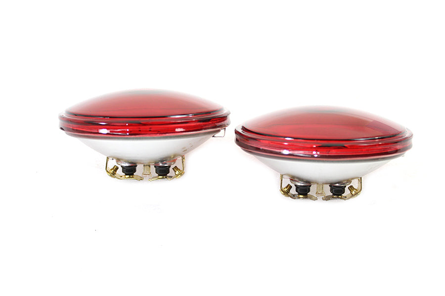 Wyatt Gatling Red 4-1/2 Inch 12 Volt Sealed Beam Spotlamp Set - OEM Cross 68727-64A