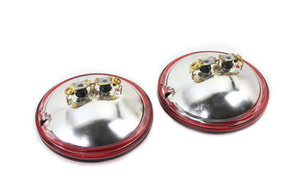 Wyatt Gatling Red 4-1/2 Inch 12 Volt Sealed Beam Spotlamp Set - OEM Cross 68727-64A