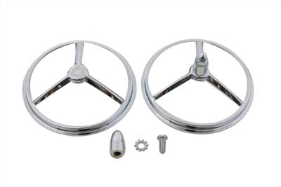 Wyatt Gatling 20-0344 4-1/2 inch Chrome Bullet Style Spotlamp Trim Set